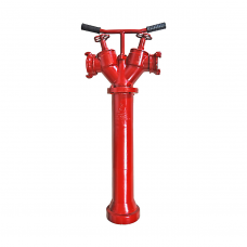 Gaisrinė hidranto kolonėlė su GOST (Bogdanov) gaisrinėmis sujungimo galvutėmis